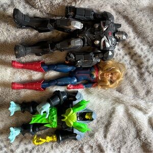 Black and Red Action Figures Playset